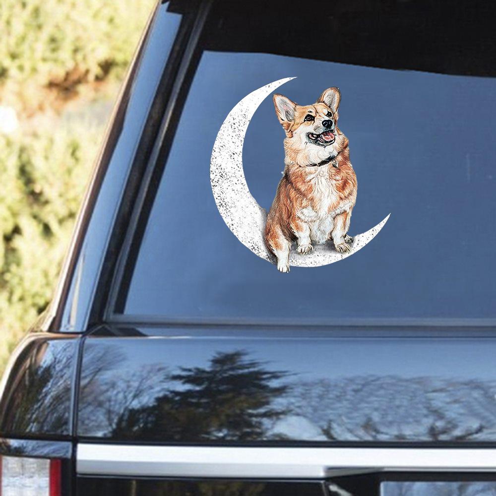 Corgi-Sit On The Moon Decal