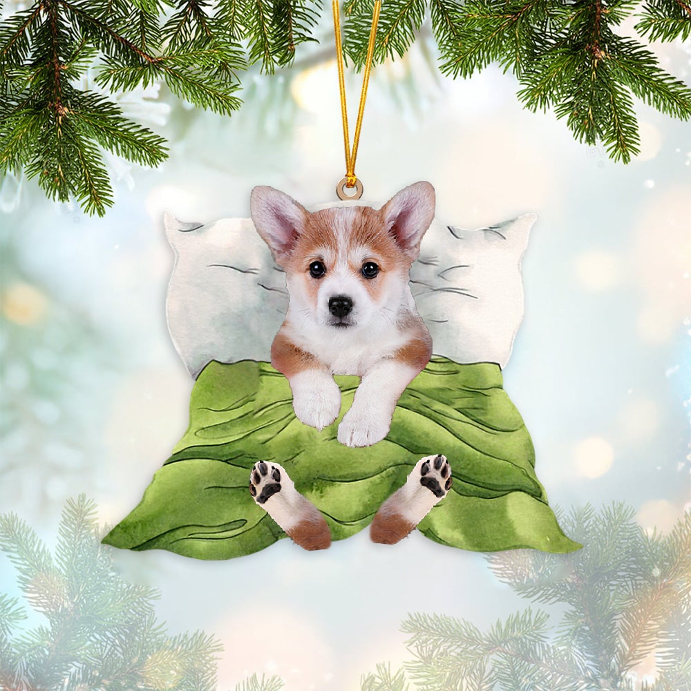 Corgi-Sleep time Two Sides Ornament