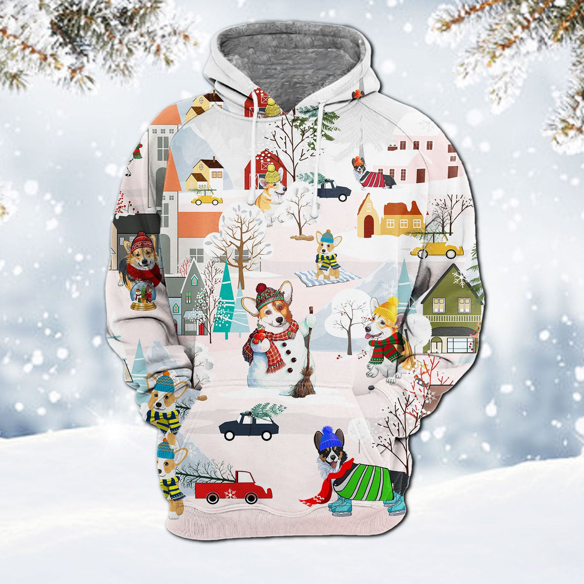 Corgi-Winter Holiday Hoodie