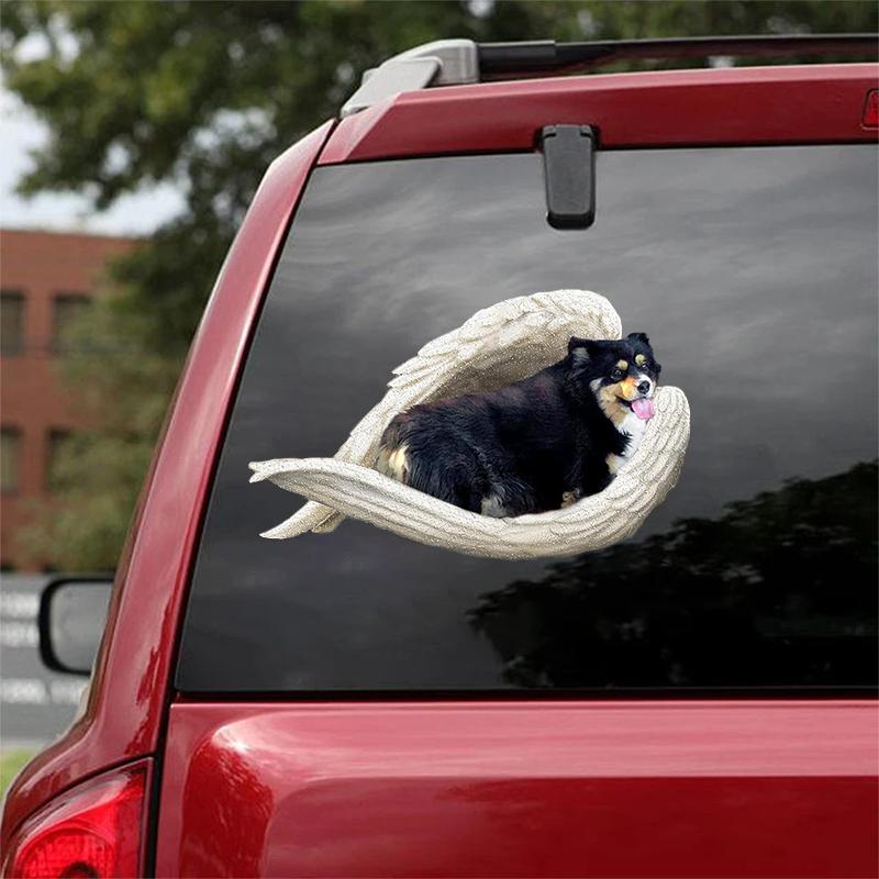 Corgi2-sleeping angel CAR STICKER