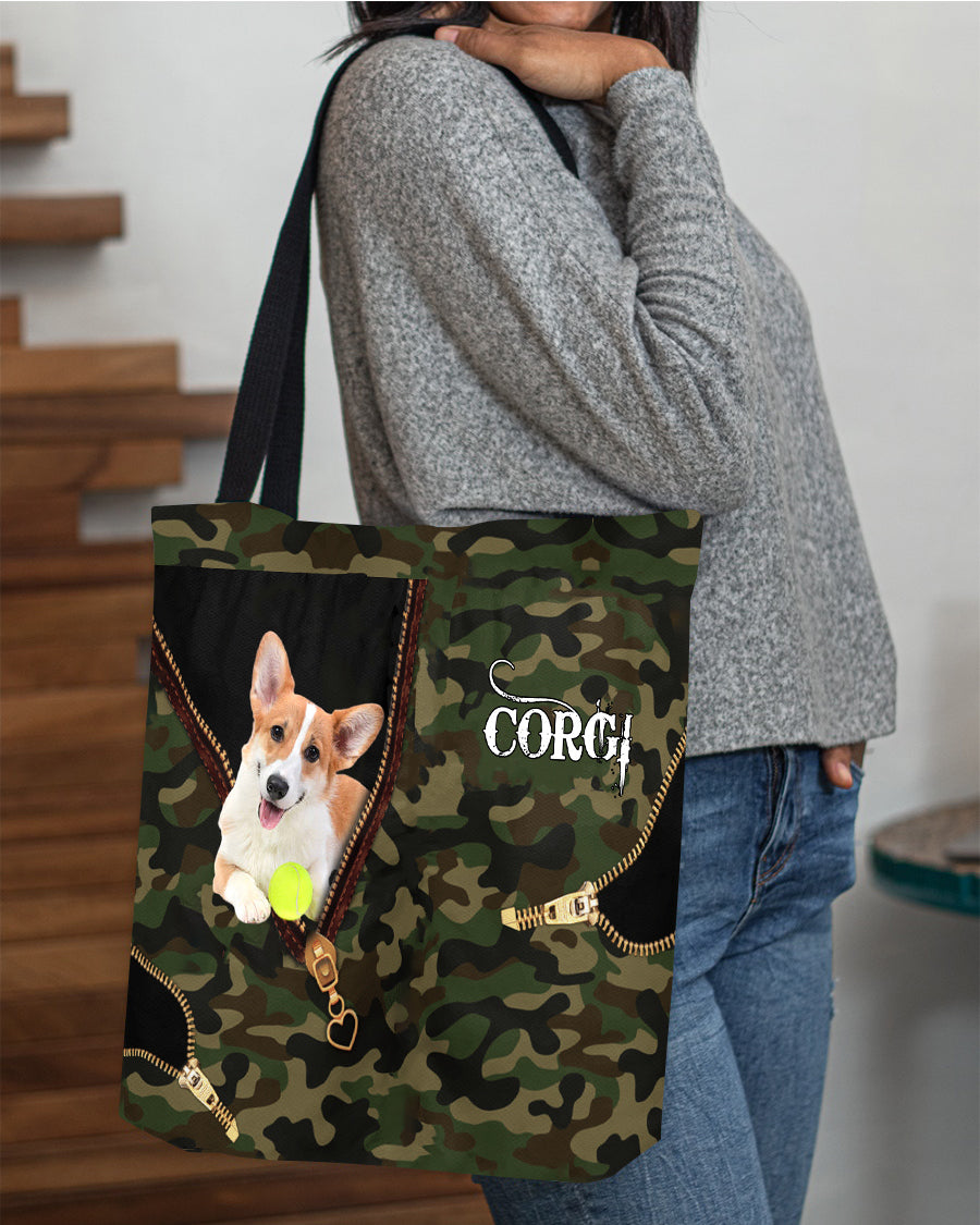 Corgi Camo Cloth Tote Bag