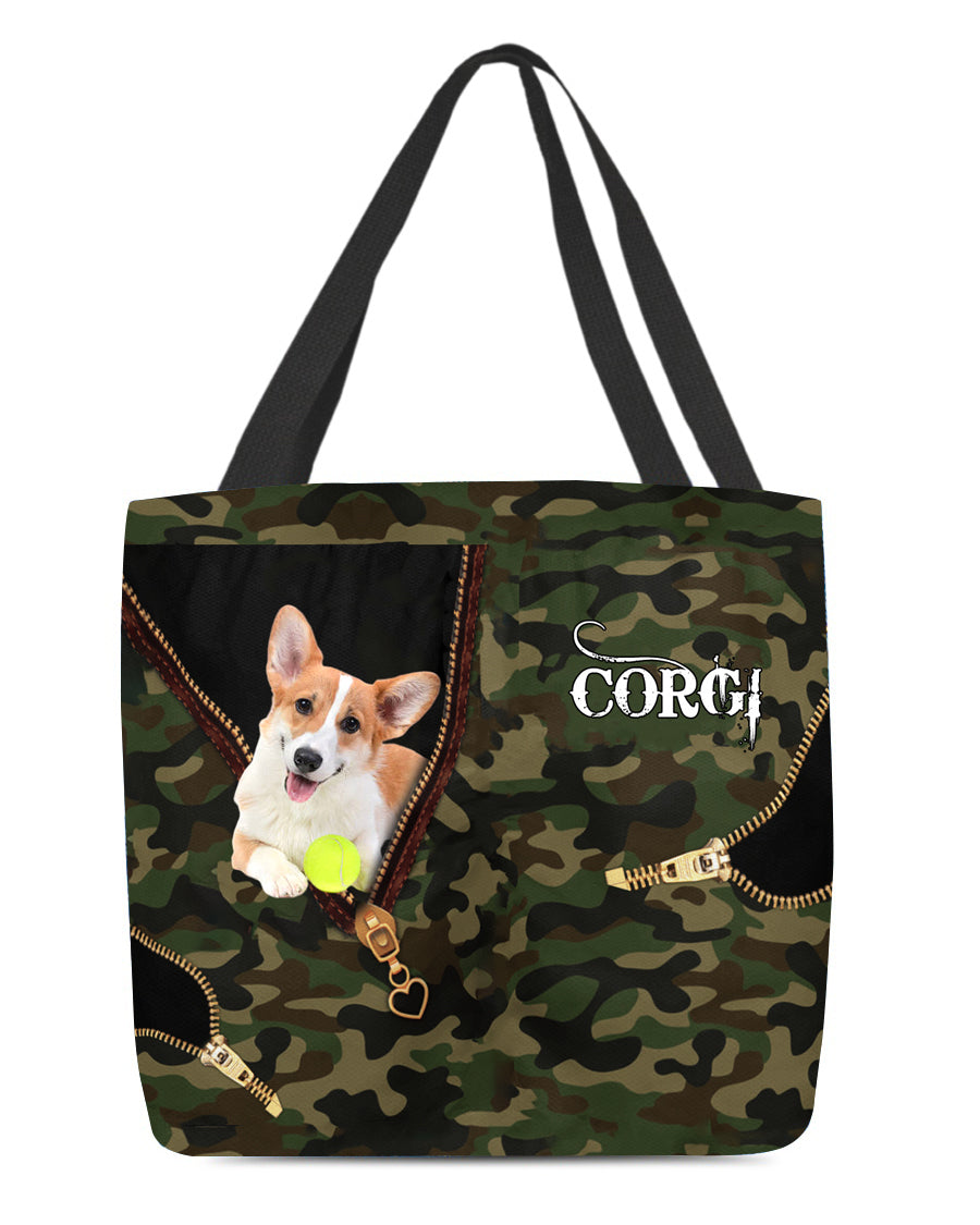 Corgi Camo Cloth Tote Bag