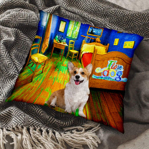 Corgi In the Bedroom-Pillow Case