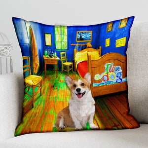 Corgi In the Bedroom-Pillow Case