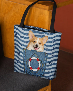 Corgi On Board-Cloth Tote Bag