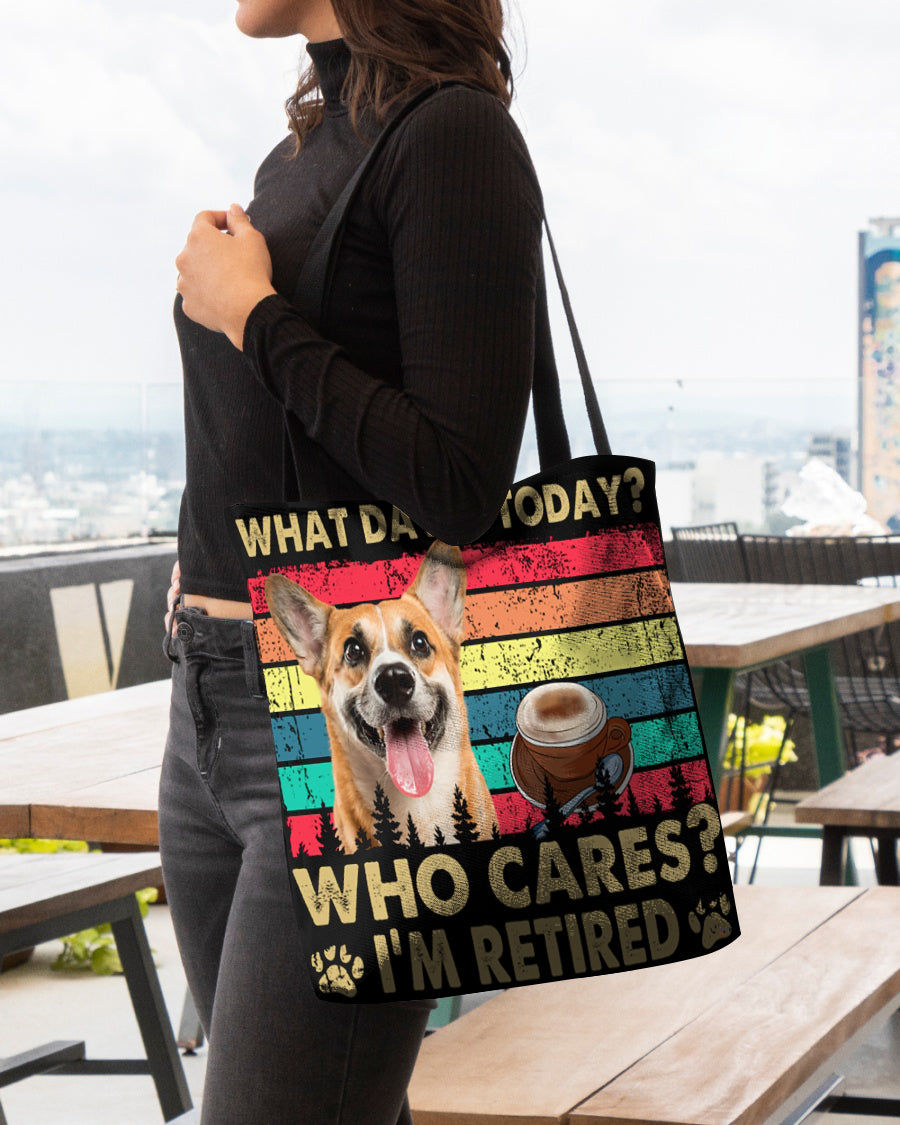 Corgi Who Cares-Cloth Tote Bag