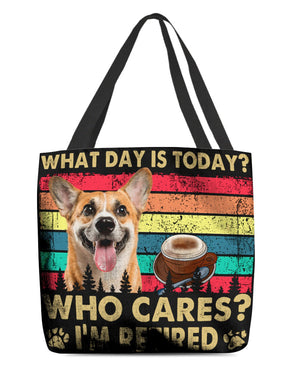 Corgi Who Cares-Cloth Tote Bag