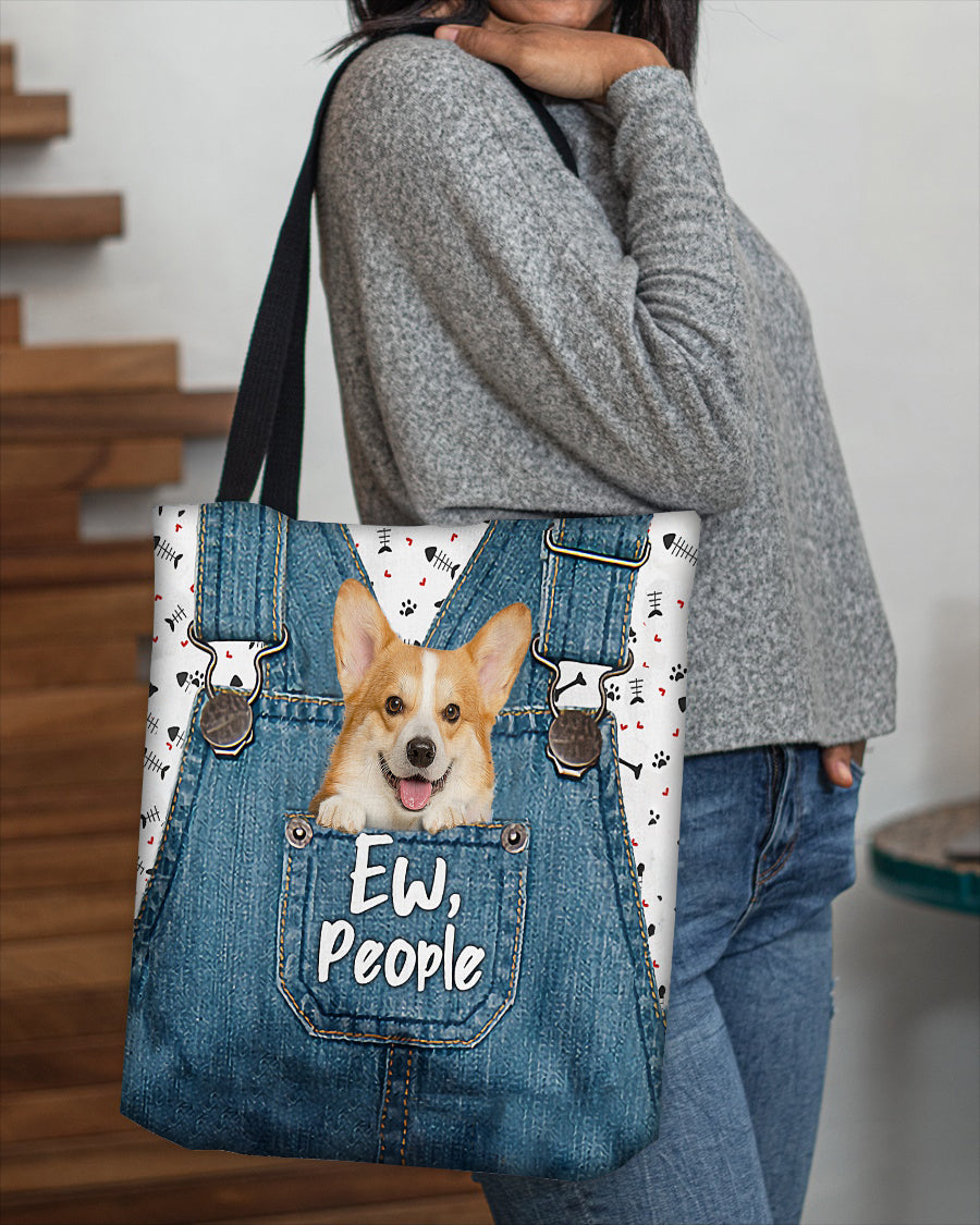 Corgi-EW people-Cloth Tote Bag