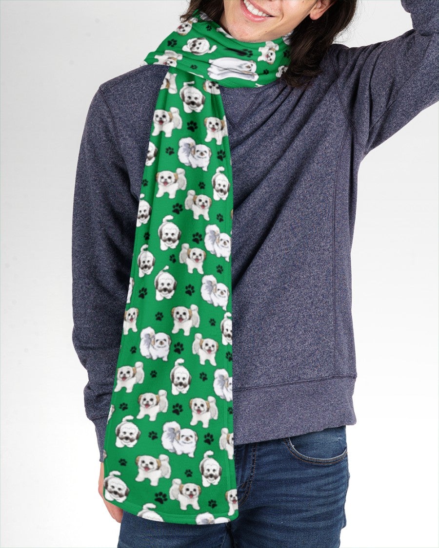 Coton De Tulear-Paw Dog Scarf