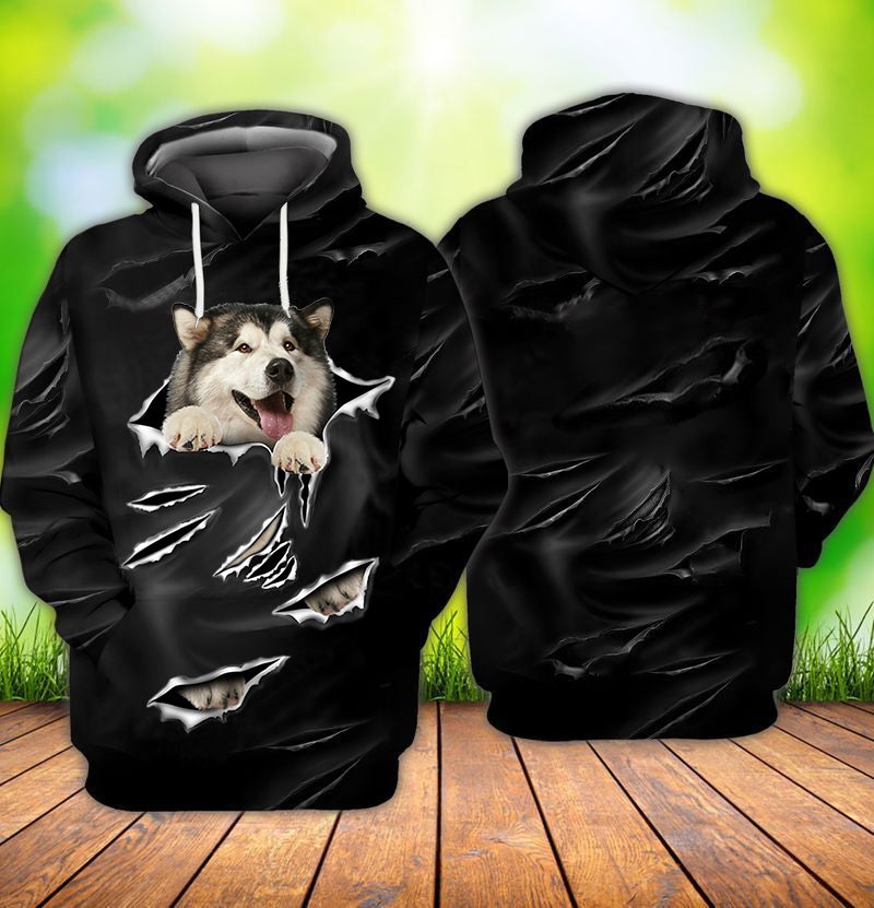 Cracks Alaskan Malamute Hoodie