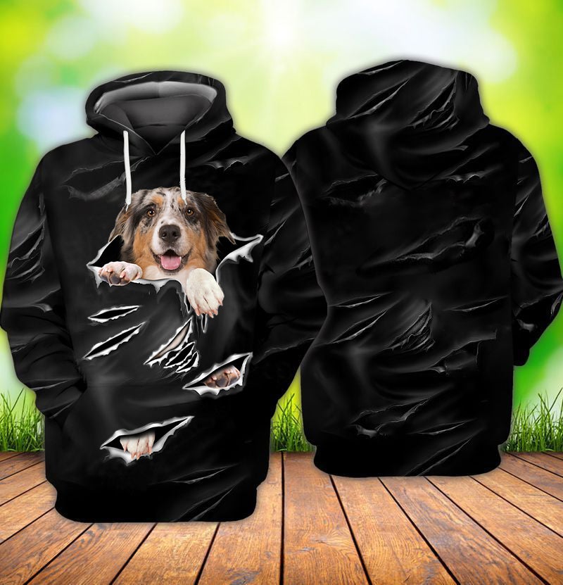 Cracks Australian Shepherd Hoodie