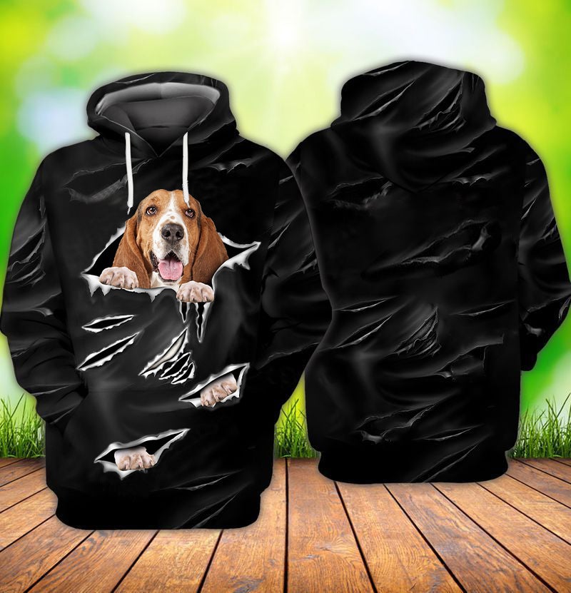 Cracks Basset Hound Hoodie