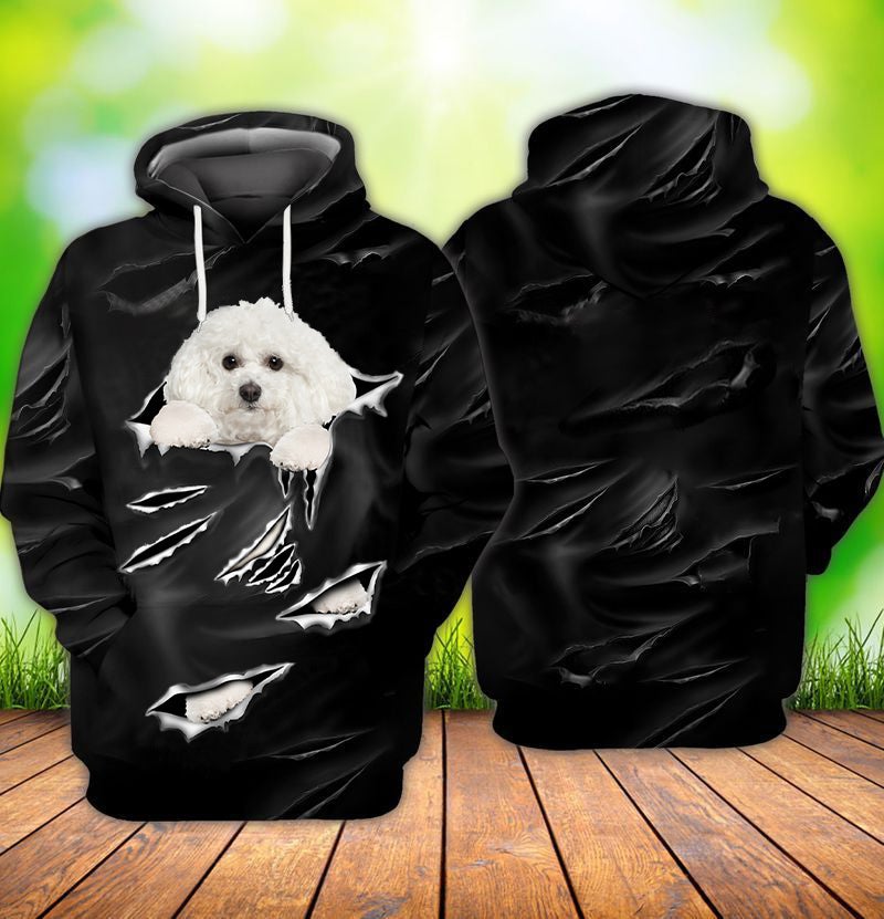 Cracks Bichon Frise Hoodie