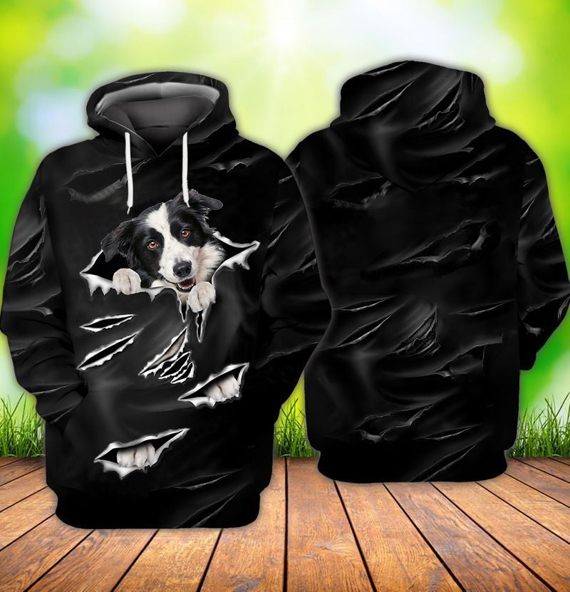 Cracks Border Collie Hoodie