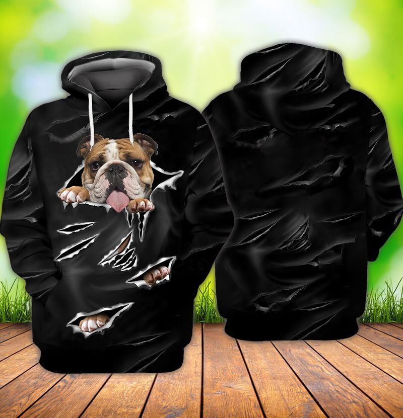 Cracks English Bulldog Hoodie