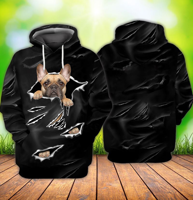 Cracks French Bulldog 3 Hoodie