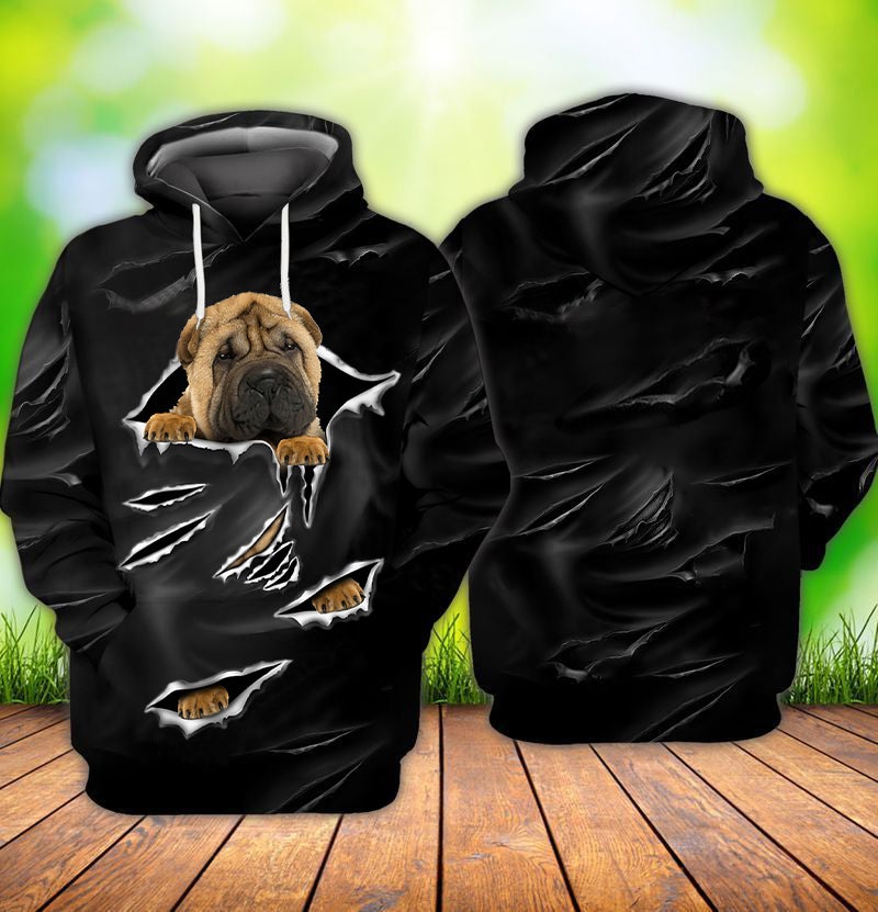 Cracks Shar Pei Hoodie