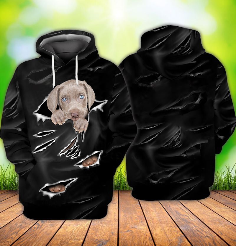 Cracks Weimaraner Hoodie