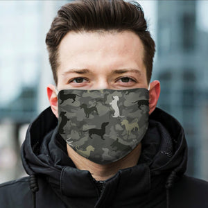 Cute Dachshund Camo 1304 EZ07 Face Mask
