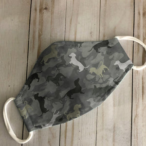Cute Dachshund Camo 1304 EZ07 Face Mask