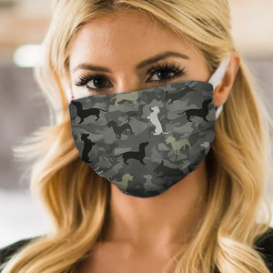 Cute Dachshund Camo 1304 EZ07 Face Mask