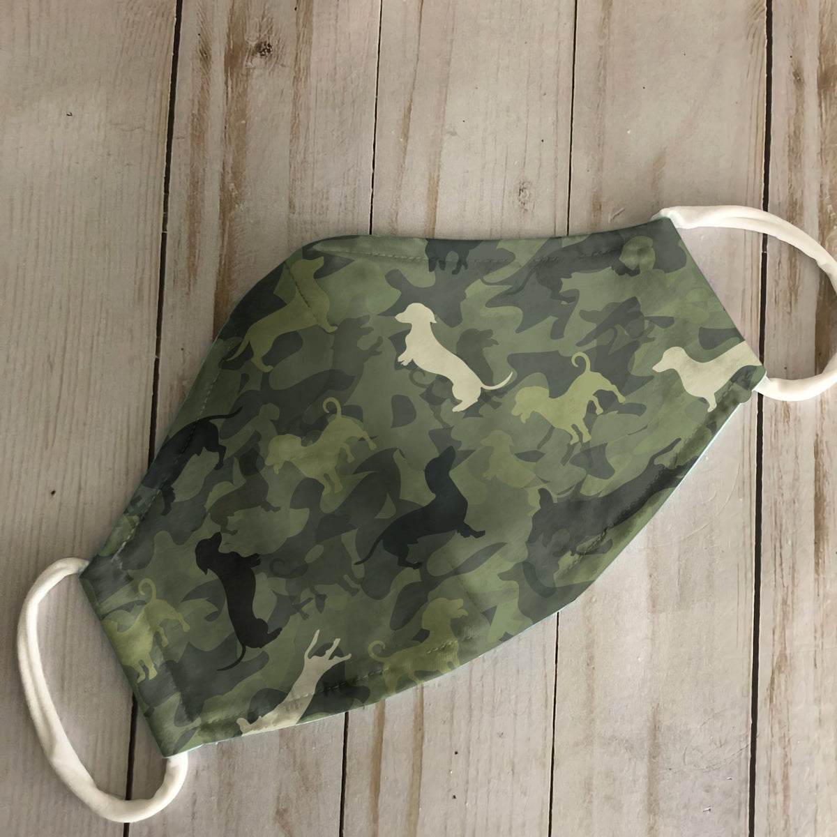 Cute Dachshund Camo 2 1304 EZ07 Face Mask