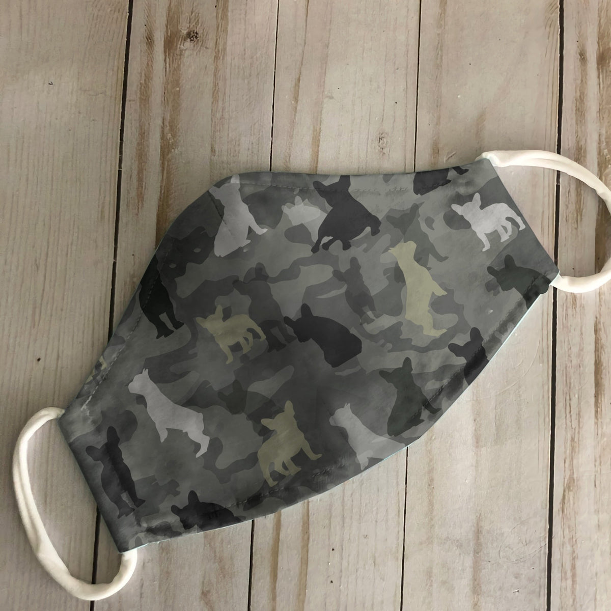 Cute French Bulldog Camo  1304 EZ07 Face Mask