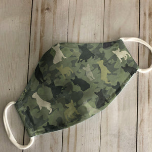 Cute French Bulldog Camo 2 1304 EZ07 Face Mask
