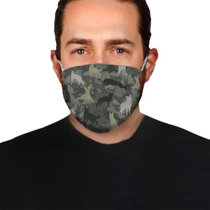 Cute German Shepherd Camo EZ07 1604 Face Mask