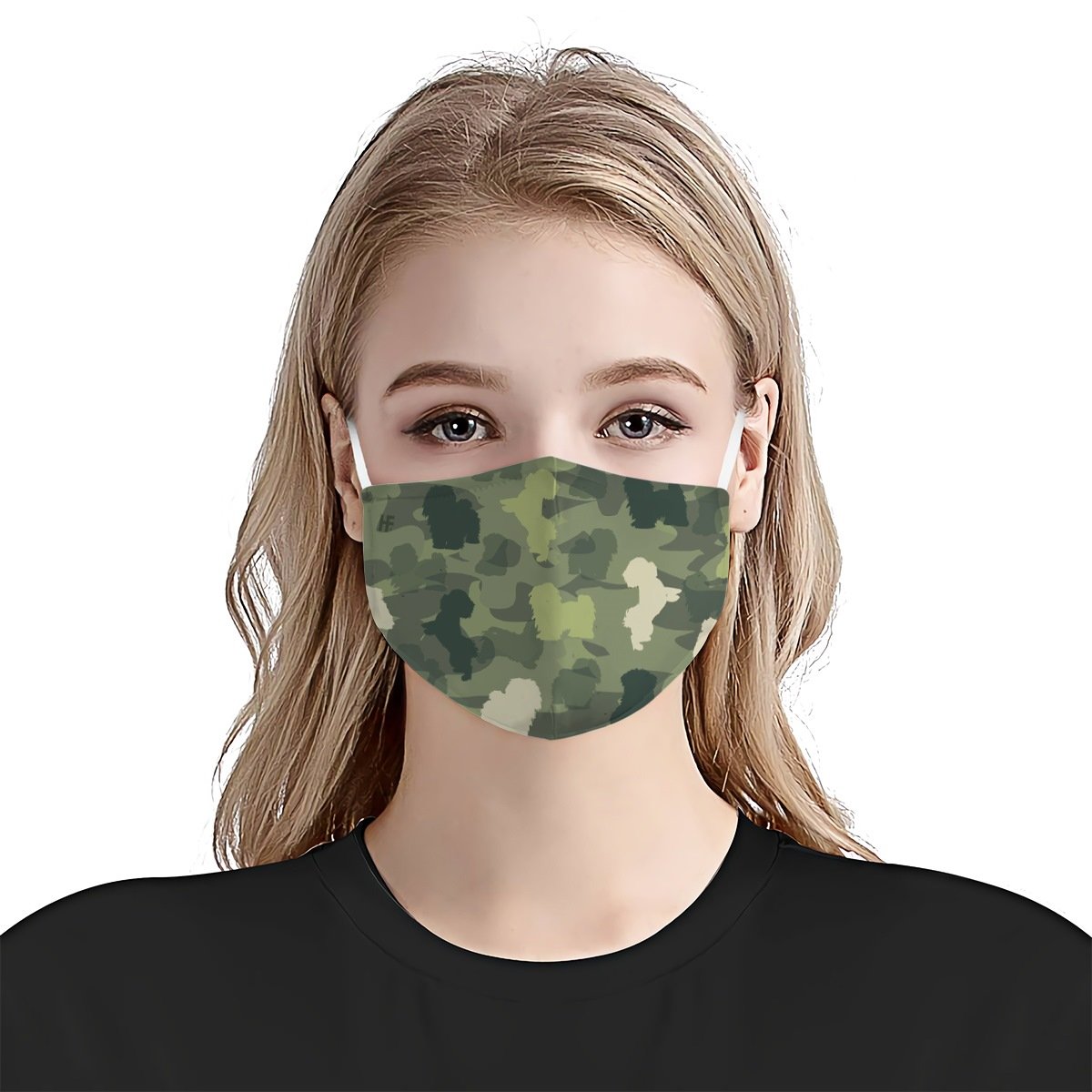 Cute Havanese Camo EZ07 1604 Face Mask
