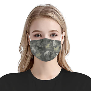 Cute Jack Russell Terrier Camo EZ07 1604 Face Mask