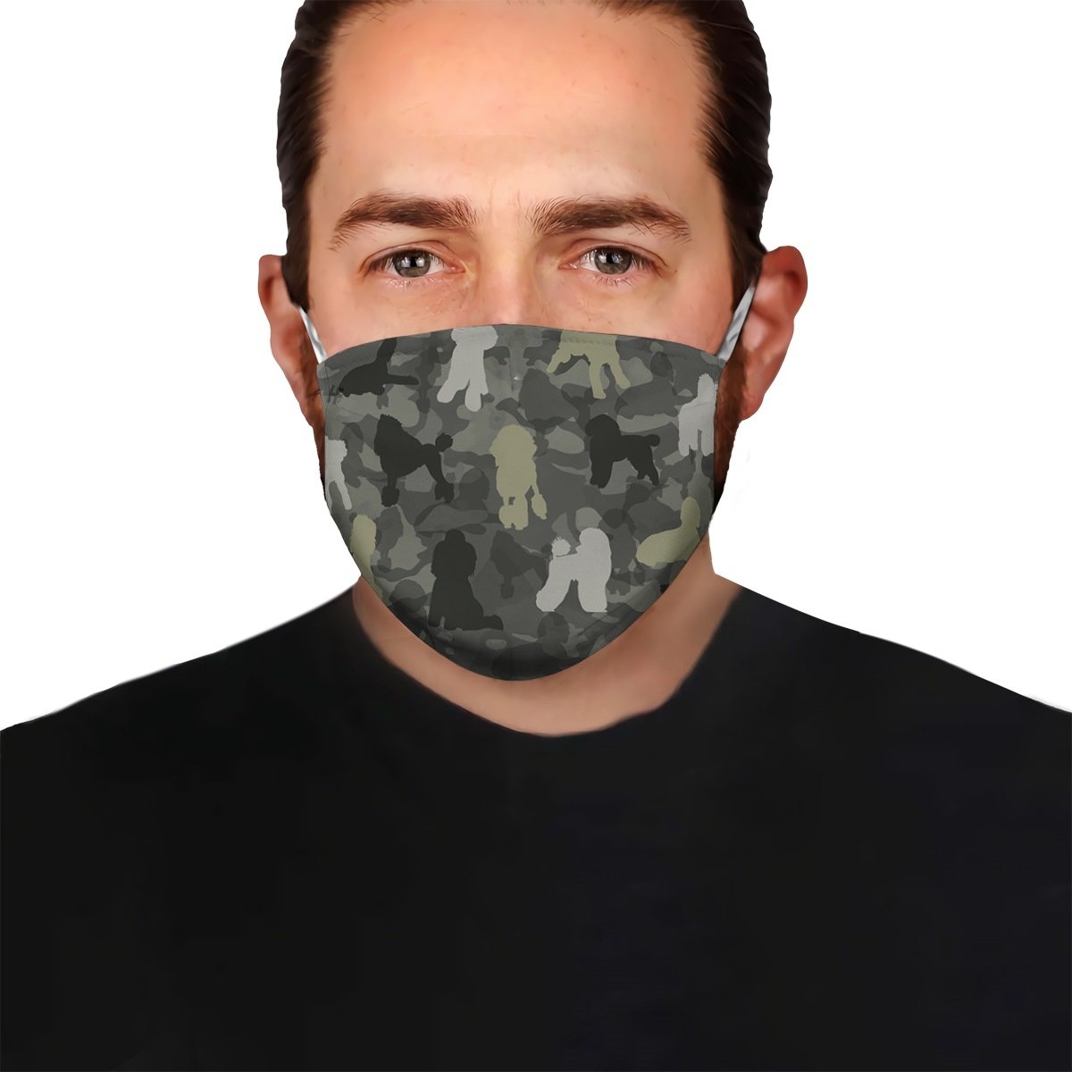 Cute Poodle Camo EZ07 1604 Face Mask