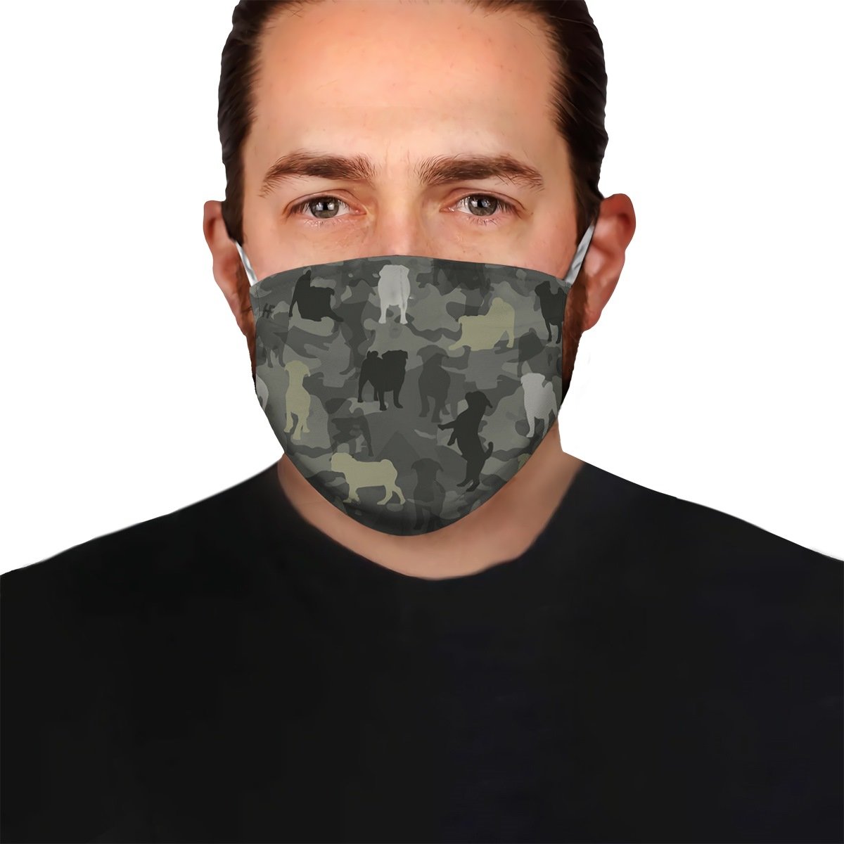 Cute Pug Camo EZ07 1604 Face Mask