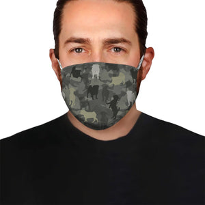Cute Pug Camo EZ07 1604 Face Mask