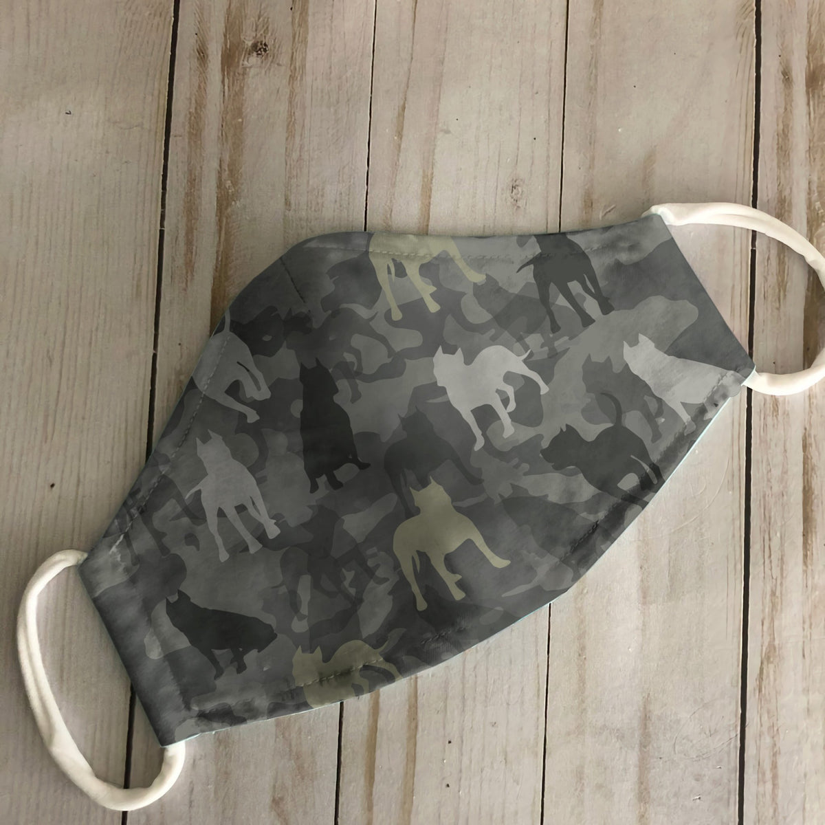 Cute American Pitbull Terrier Camo EZ07 1604 Face Mask