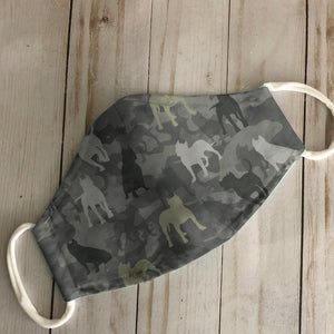Cute American Pitbull Terrier Camo EZ07 1604 Face Mask