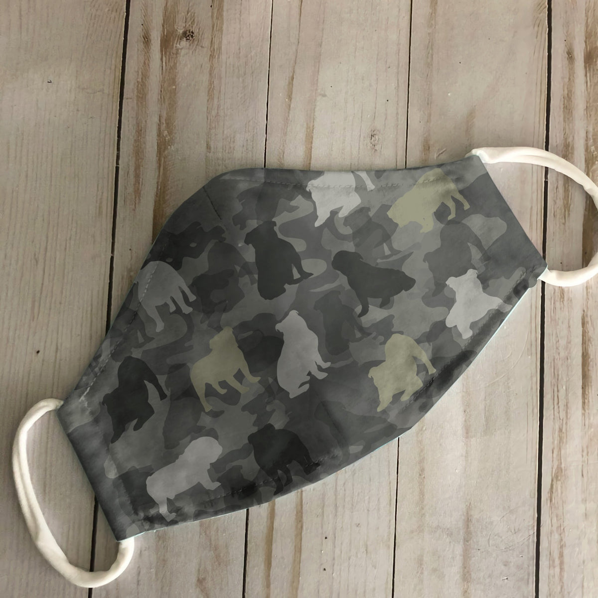 Cute Bulldog Camo EZ07 1604 Face Mask