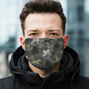 Cute Miniature Schnauzers Camo EZ07 1604 Face Mask
