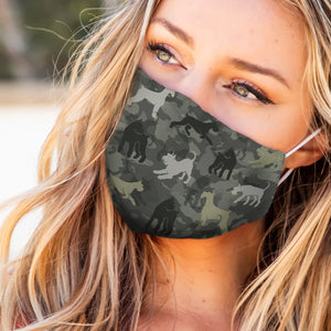 Cute Miniature Schnauzers Camo EZ07 1604 Face Mask