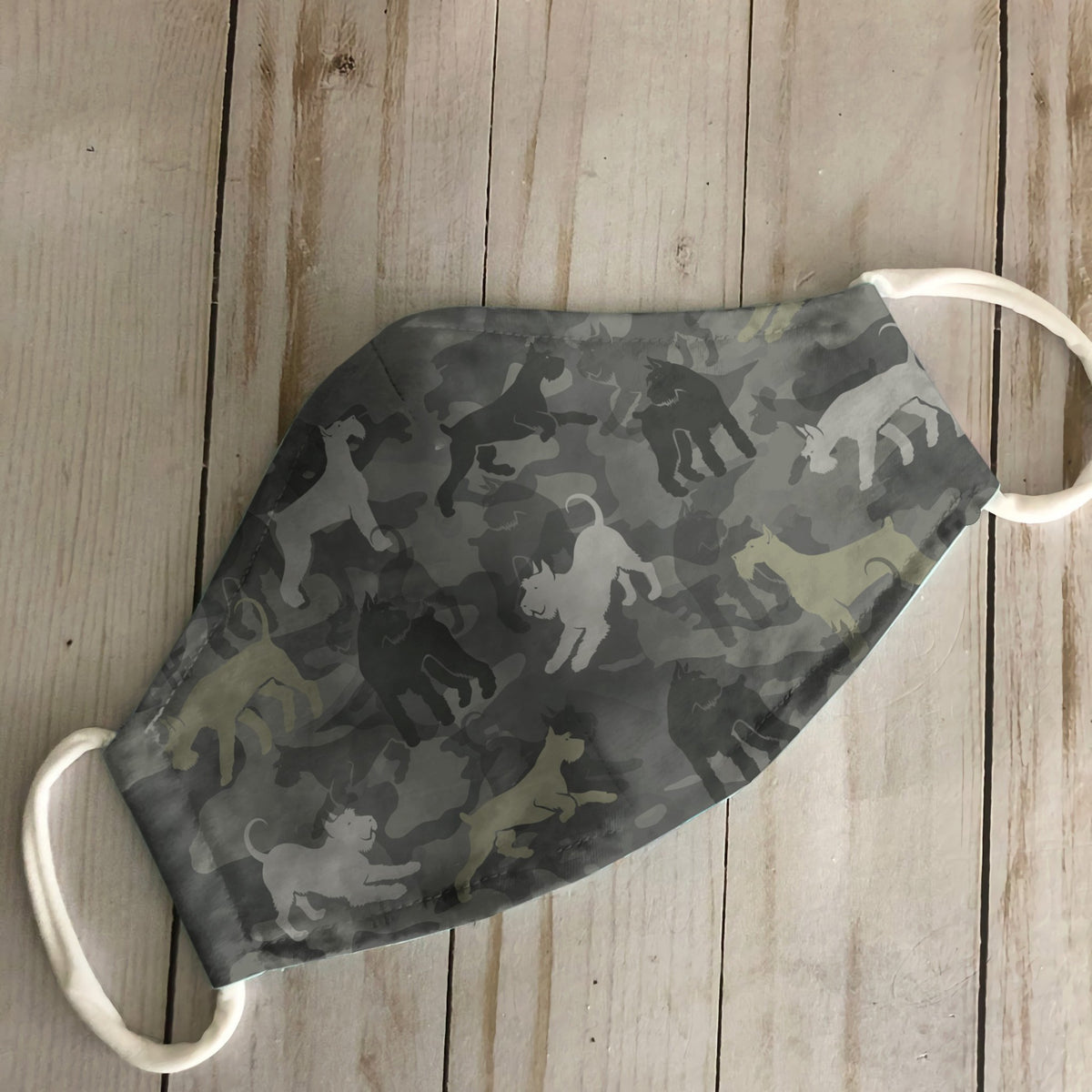 Cute Miniature Schnauzers Camo EZ07 1604 Face Mask