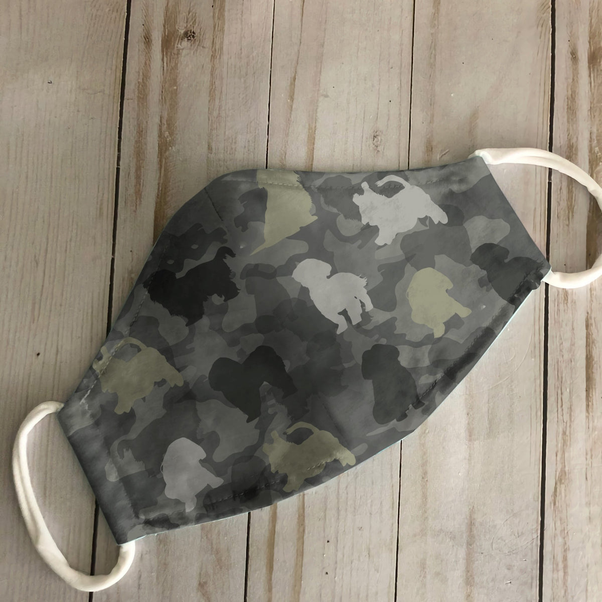Cute Goldendoodle Camo 1304 EZ07 Face Mask