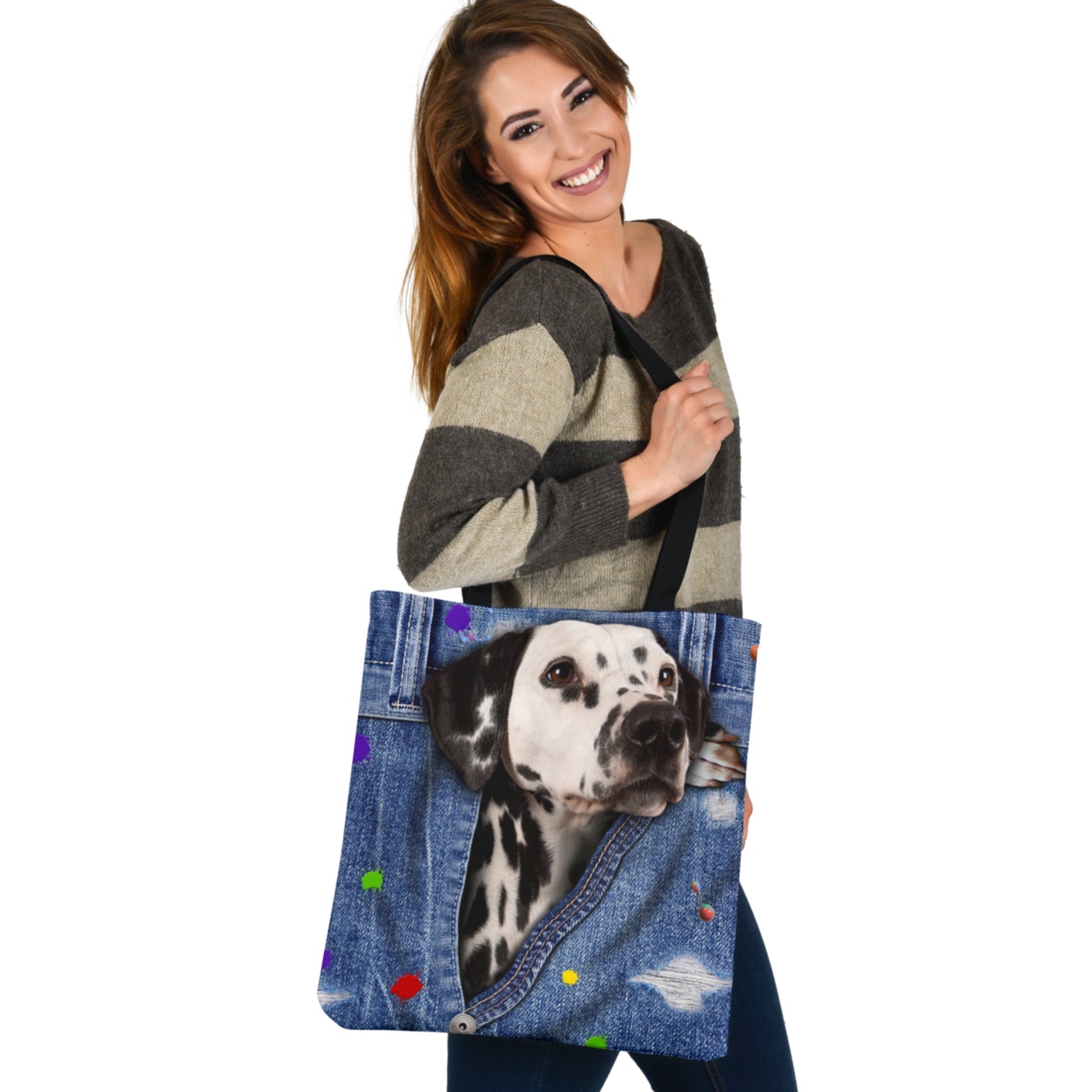 DALMATIAN-The Rainbow-Cloth Tote Bag