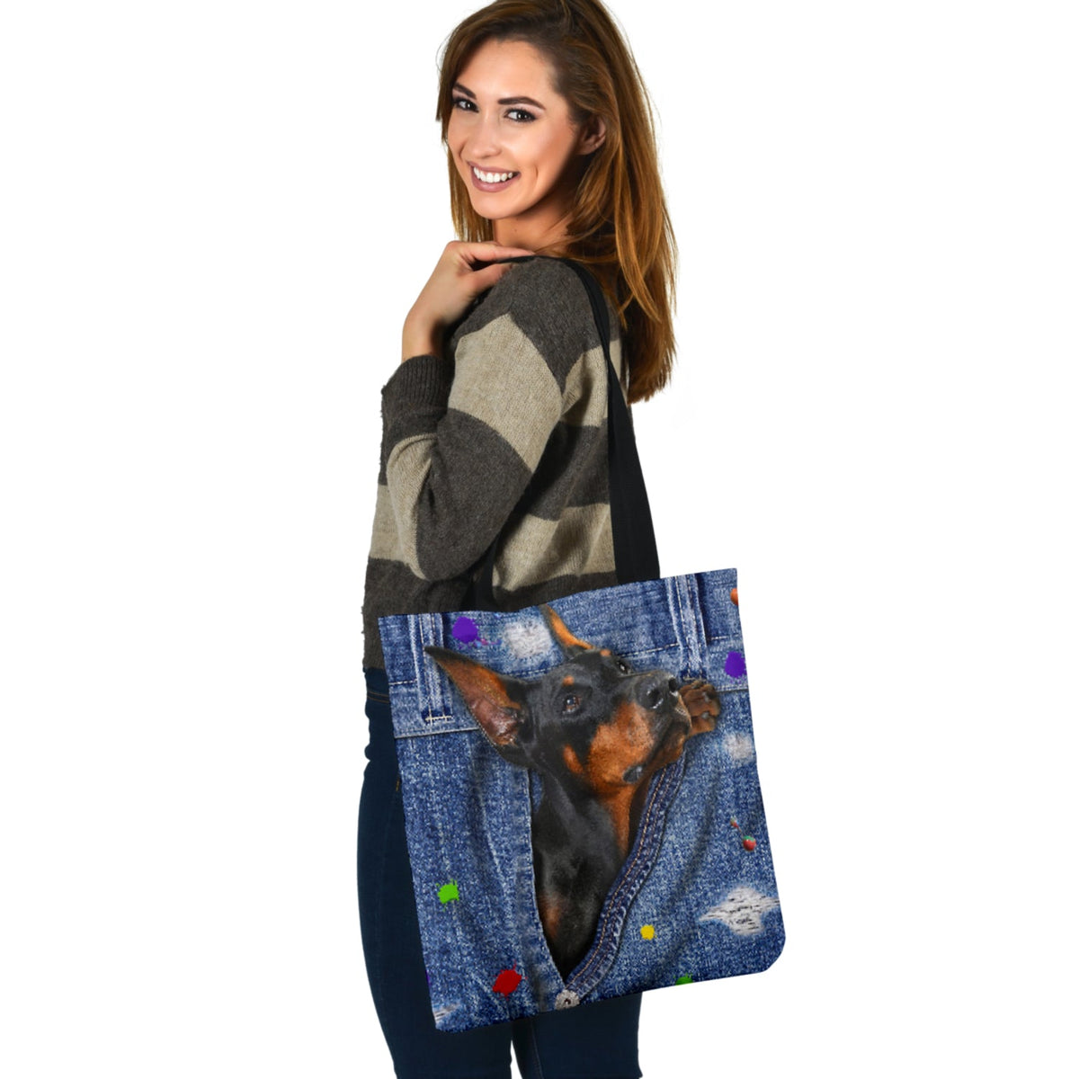 DOBERMAN-The Rainbow-Cloth Tote Bag