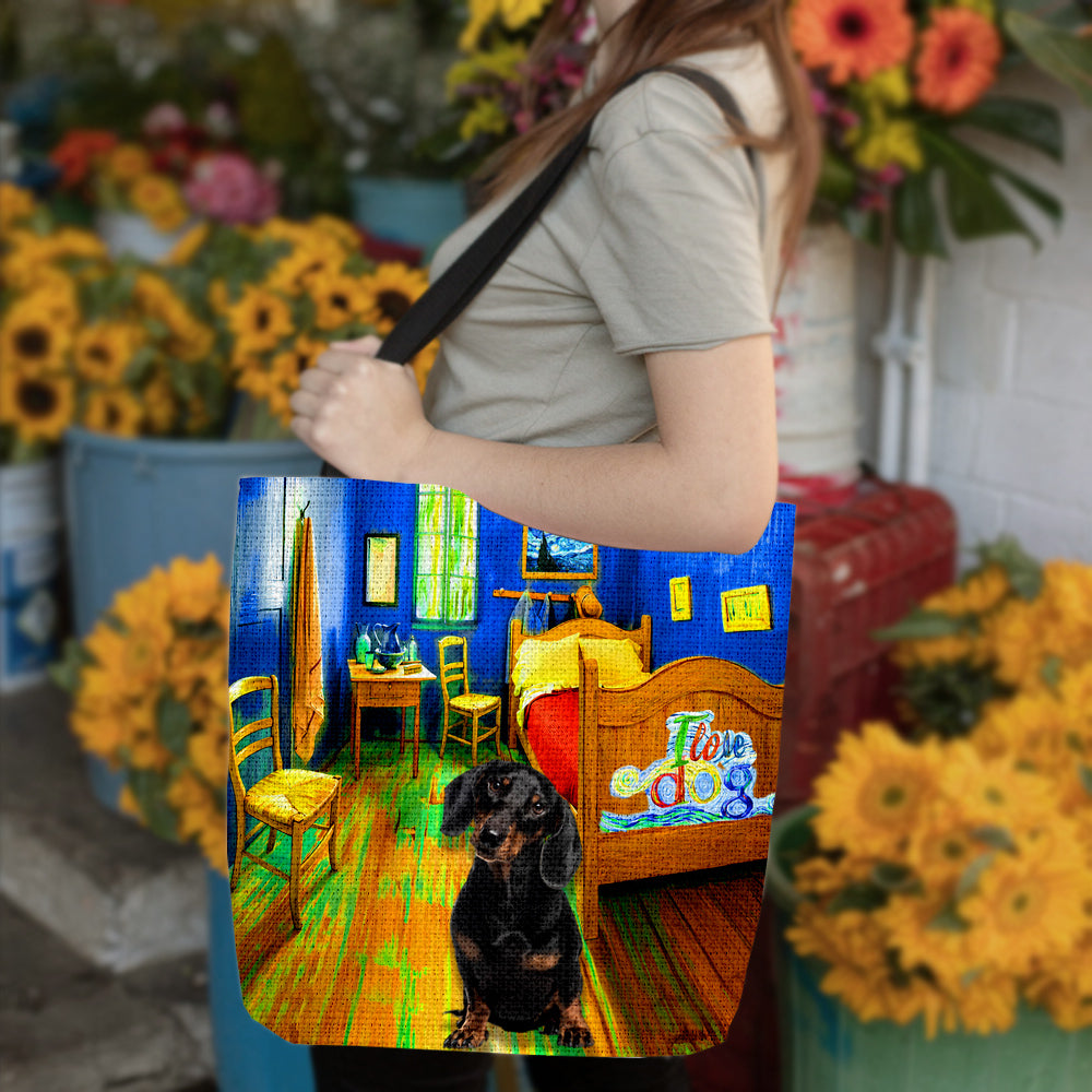 Dog In The Bedroom-Cloth Tote Bag
