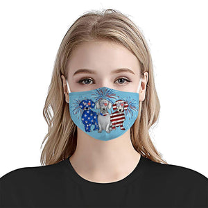 Dachshund 4th of july EZ03 1404 Face Mask