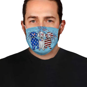 Dachshund 4th of july EZ03 1404 Face Mask
