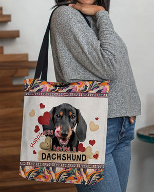 Happiness Is Having A DACHSHUND 1-Cloth Tote Bag