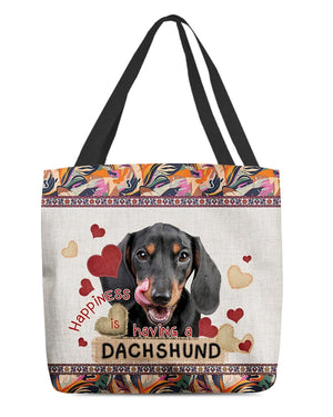 Happiness Is Having A DACHSHUND 1-Cloth Tote Bag