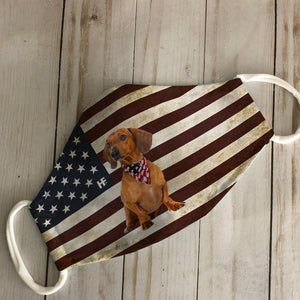 Dachshund American Flag EZ03 1105 Face Mask
