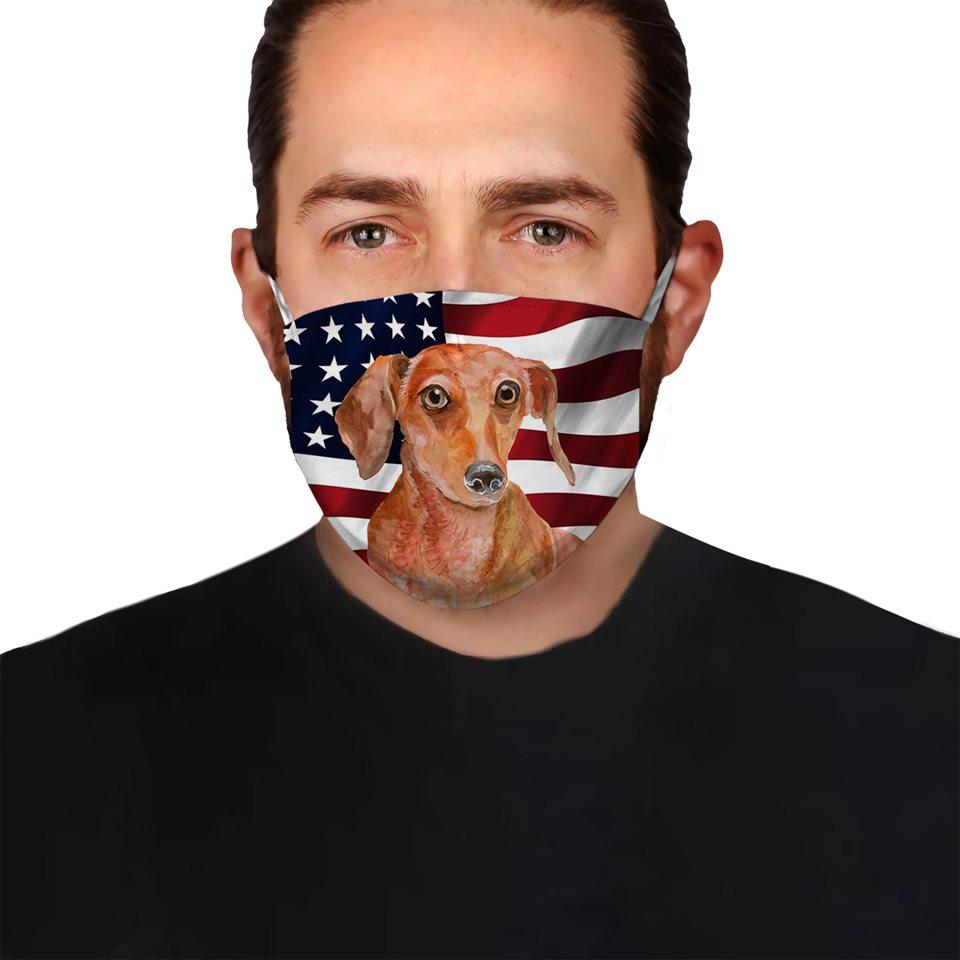 Dachshund American Flag 1 EZ07 1504 Face Mask